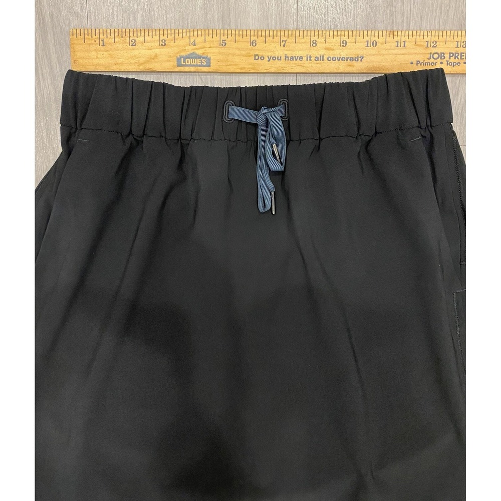 LULULEMON Long 20.5" Skirt‎ Black Woven Drawstring Stretch Pocket Women's 6 - Picture 2 of 6